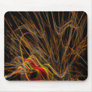 Rote, gelbe und blaue Spiralen-Mauspad Mousepad