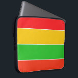 Rote, gelbe und kalkgrüne Streifen Laptopschutzhülle<br><div class="desc">Helle und fröhlich gestreifte gemusterte Neopren-Laptop-Hülle mit rot,  gelb und limigrün. Kann Text oder Initialen zum Personalisieren hinzufügen. Von https://www.zazzle.com/store/celestesheffey</div>