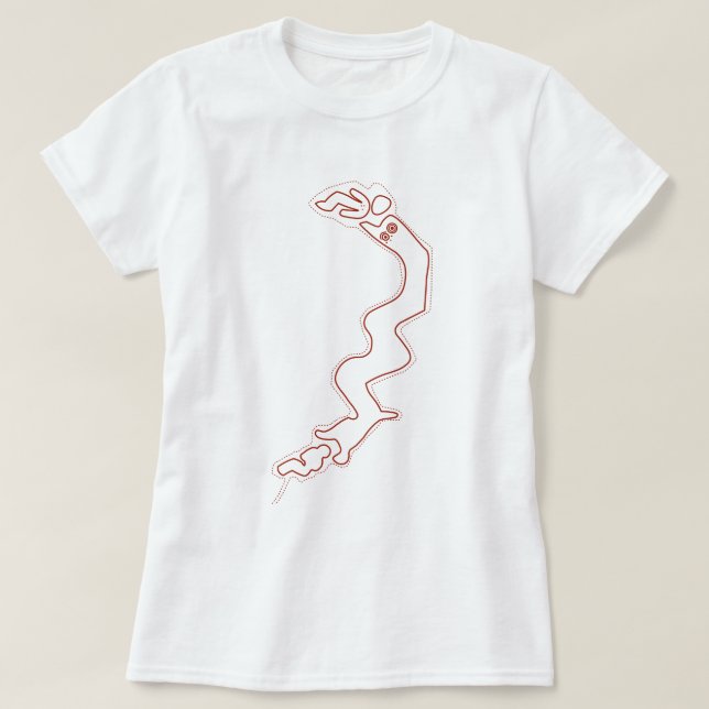 Rote Geoglyphen Nazca Lines Alte Außerirdischen Dr T-Shirt (Design vorne)