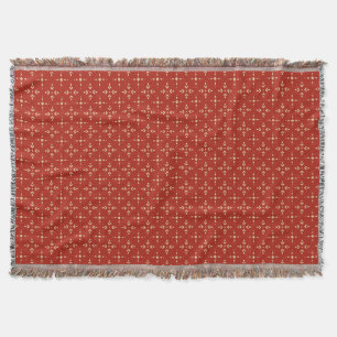 Rote geometrische nahtlose Wurfdecke im Muster Decke