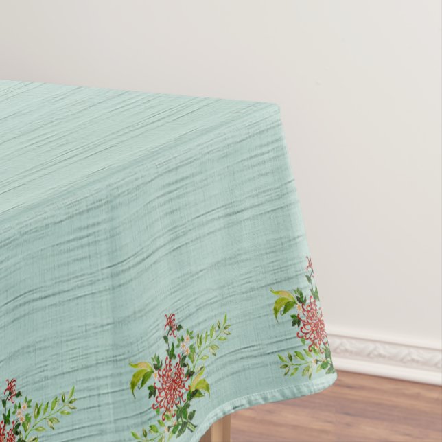 Rote Gerbera Daisy w/Greenery 52" x 70" Tischdecke (Beispiel)