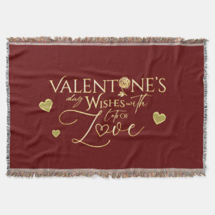 Rote Geschenke zum Valentinstag Decke