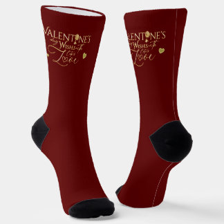 Rote Geschenke zum Valentinstag Socken