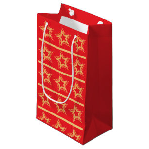 Rote Geschenktasche für festliche Stars Kleine Geschenktüte