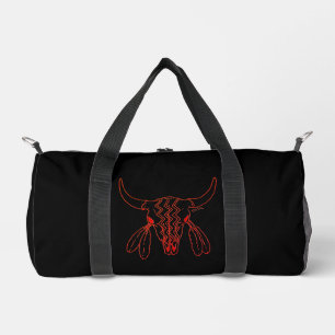 Rote Ghost Dance Büffel Linie schwarze sm Duffel-T Duffle Bag