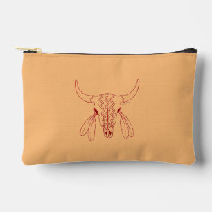 Rote Ghost Dance Büffel-Tasche Accessoire-Tasche Zubehörtasche