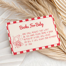Rote Gingham-Baby-Shower-Bücher fürs Baby