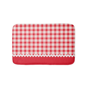 Rote Gingham-Bad-Matte Badematte
