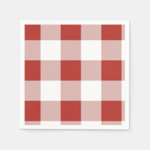 Rote Gingham-Papier-Serviette | Rotes Karo-Party-Z