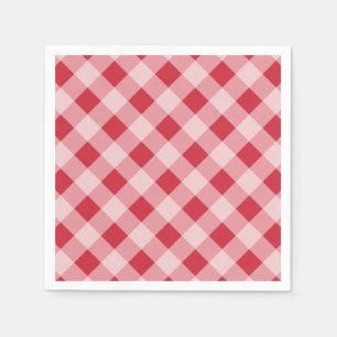 Rote Gingham-Picknick-Party-BBQ-Servietten Serviette