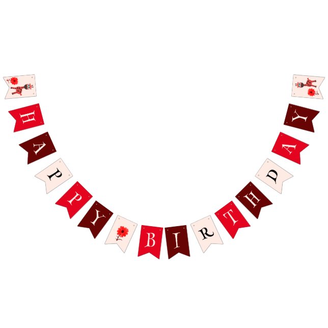 Rote Giraffe Wimpelkette (Alle)
