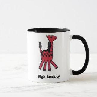 Rote Giraffen-"hohe Angst-" Tasse