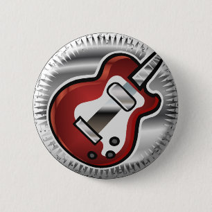 Rote Gitarre Button
