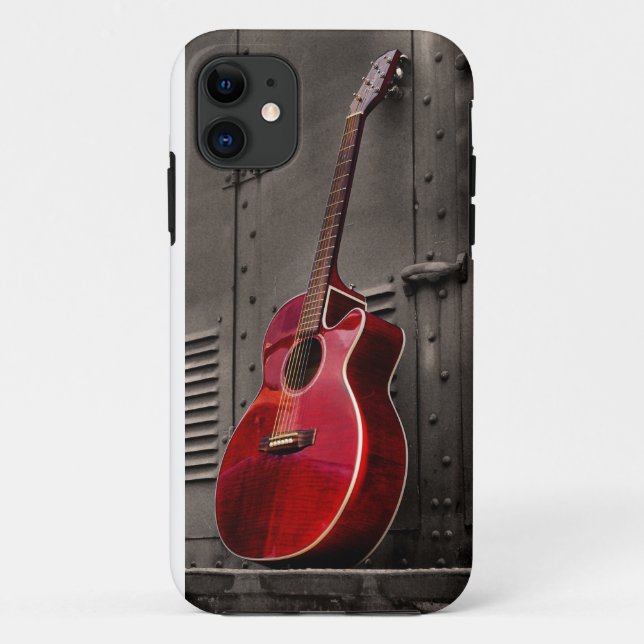 Rote Gitarre iPhone 5/5s Handy-Abdeckung Case-Mate iPhone Hülle (Rückseite)