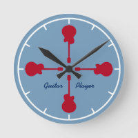 rote Gitarren. Gitarrist