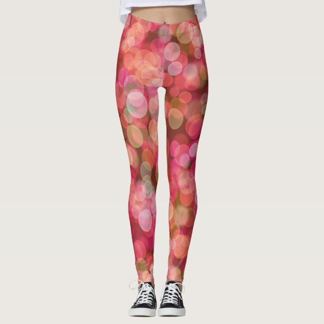 Rote Gleitfarbe Leggings (Vorderseite)