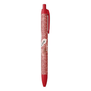 Rote Glitter Rosa Liebe Freude Schmetterlinge Kugelschreiber