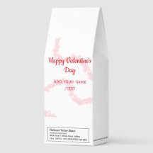 Rote Glitterlinien frohen Valentinstag Spirale Nam
