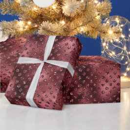 Rote Glitzer Punkte Geschenkpapier