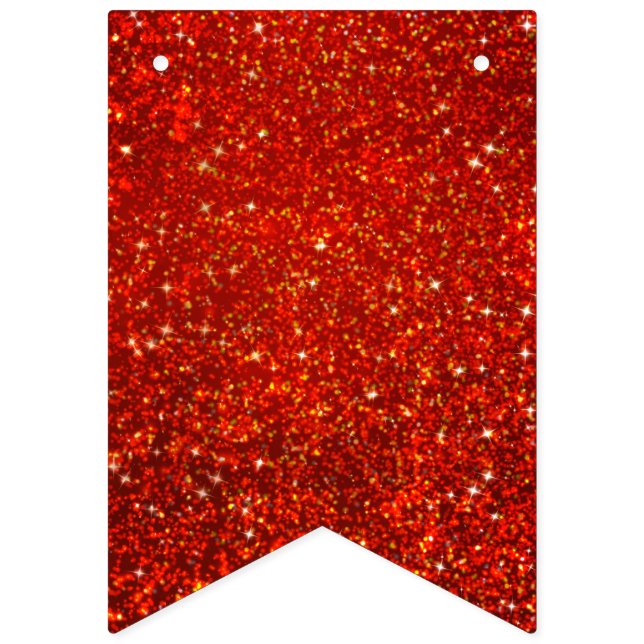Rote Glitzer. Wimpelkette (Erste Fahne)