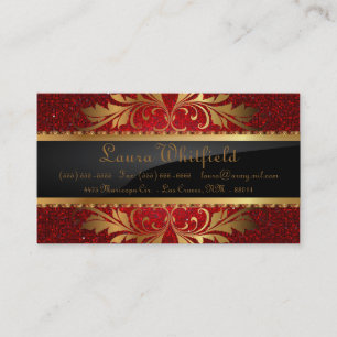 Rote Glitzersequin-Discoglitz-Geschäfts-Karte Visitenkarte