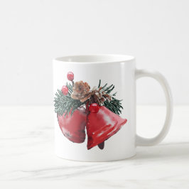 Rote Glocken & Pinecone Weihnachten Klassische Tas Kaffeetasse