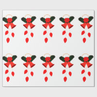 Rote Glocken und Holly Wrapping Paper