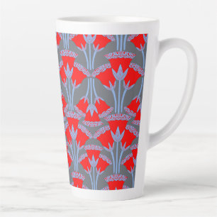 Rote Glockenblumen-Latte-Mug One Owl Artist Milchtasse