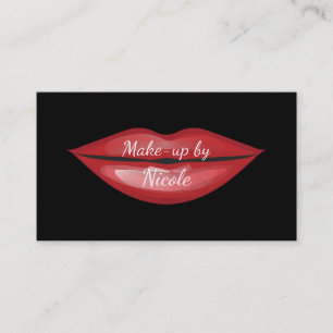 Rote Glossen Lippen Kiss Chic Modern Glam Beauty Visitenkarte