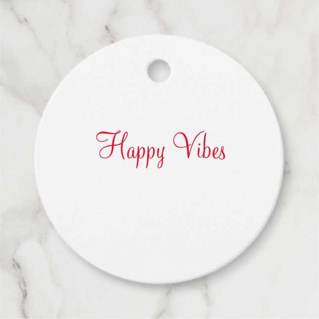 Rote glückliche Villen Urlaub einfache minimale Ka Geschenkanhänger (Vorderseite)