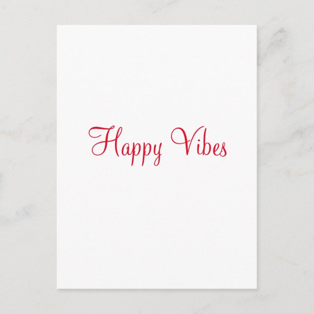 Rote glückliche Villen Urlaub einfache minimale Ka Postkarte (Vorderseite)