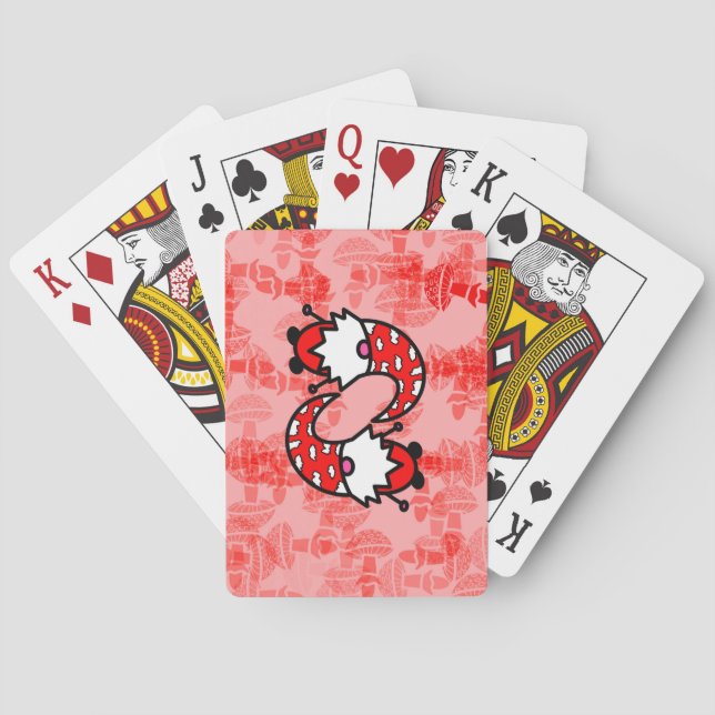 Rote Gnome Spielkarten (Rückseite)