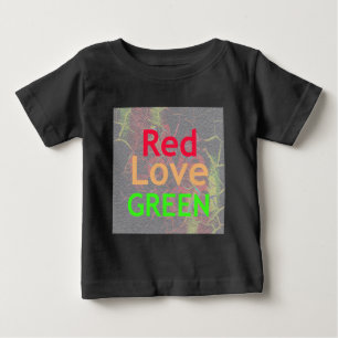 ROTE GOLDENE GRÜNE LIEBE BABY T-SHIRT