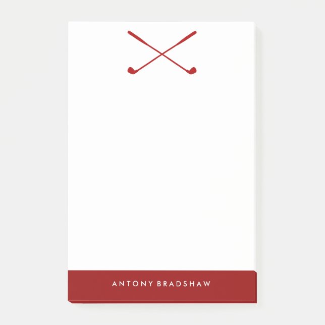 Rote Golfplätze Post-it Klebezettel (Vorderseite)