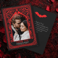 Rote gotische Vampir-Kathedrale Foto-Hochzeit