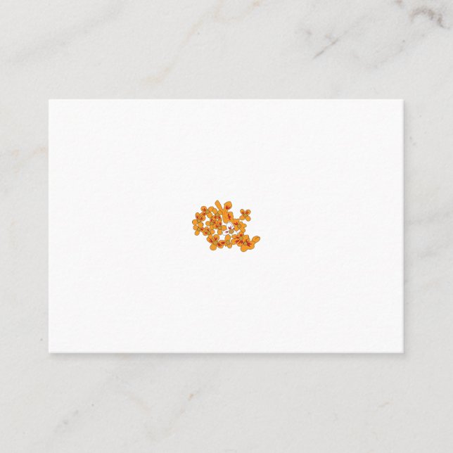 rote, graue, orangefarbene, braune Clipkunst Platzkarte (Vorderseite)