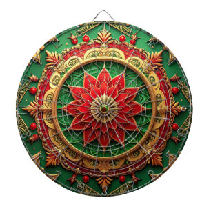 Rote Grüne Dekorative Blumen Dartboard Dartscheibe