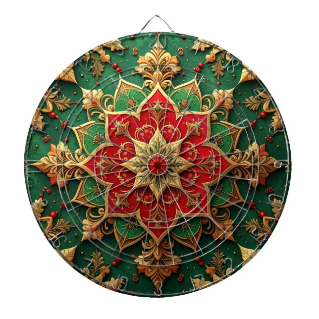 Rote Grüne Dekorative Blumen Dartboard Dartscheibe (vorne)
