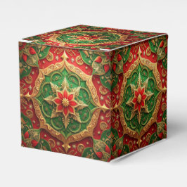 Rote Grüne Feiertags-Dekorative Geschenkbox Geschenkschachtel
