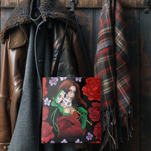 Rote grüne Masquerade Venezianisch (Von Creator hochgeladen)