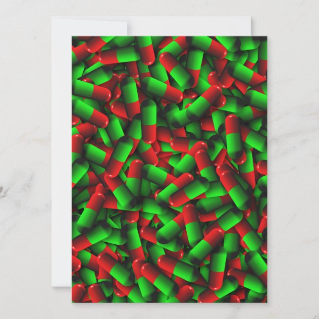 rote grüne Medikamente (Vorderseite)