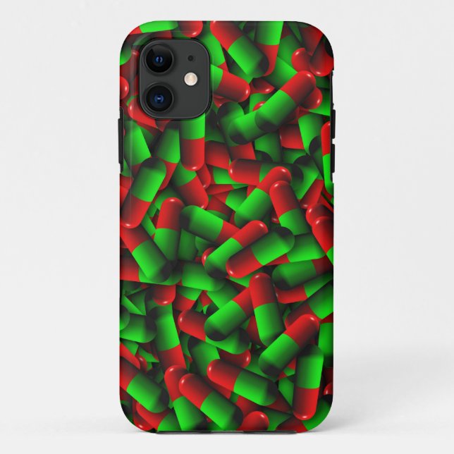 rote grüne Medikamente Case-Mate iPhone Hülle (Rückseite)