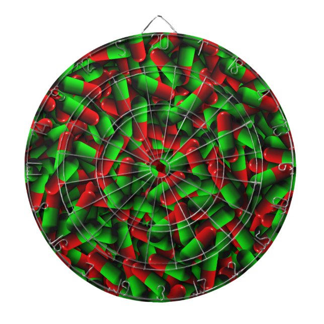 rote grüne Medikamente Dartscheibe (vorne)