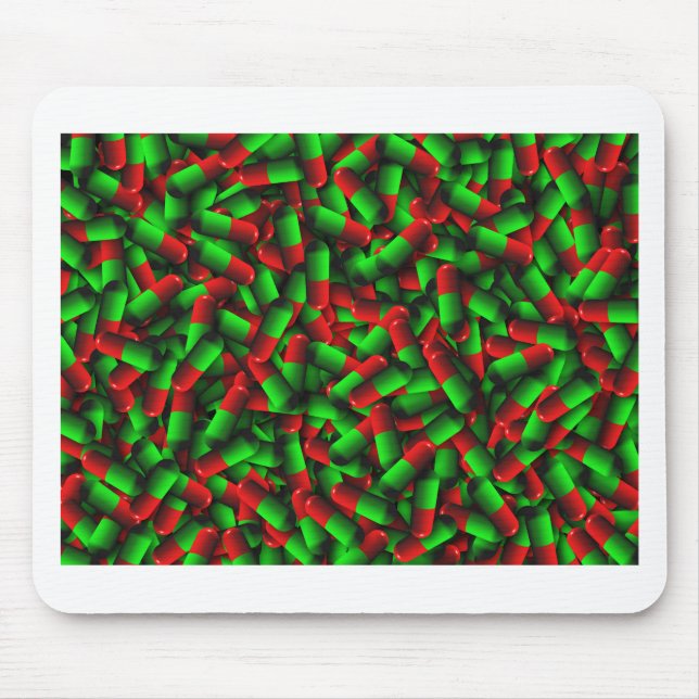 rote grüne Medikamente Mousepad (Vorne)