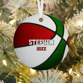 rote grüne Sportteam Farben Geschenke Basketball Ornament Aus Metall
