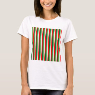Rote, grüne, sternweiße und rote Kleeblatten T-Shirt