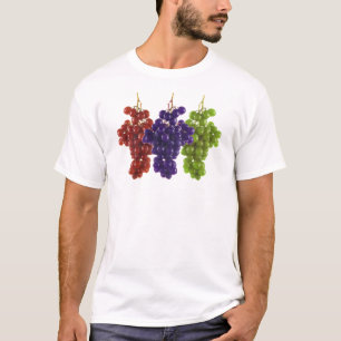 Rote Grüne und Lila Trauben T-Shirt