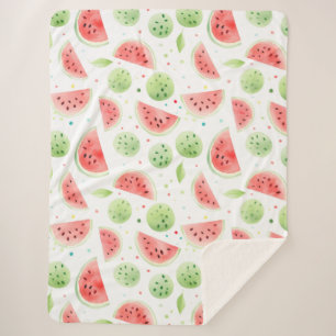 Rote Grüne Weiße Wassermelonen Geburtstag Sherpadecke