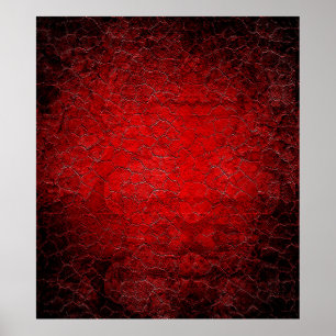 Rote Grunge Textur schwarzer Farbverlauf Poster