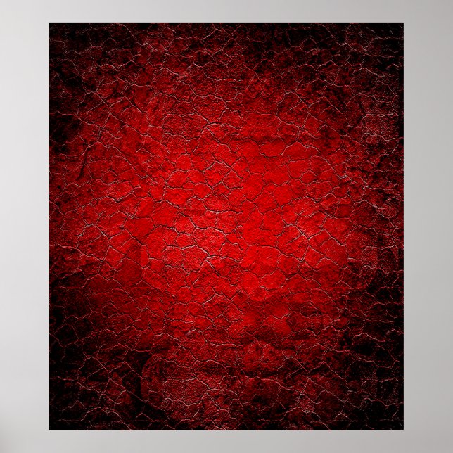 Rote Grunge Textur schwarzer Farbverlauf Poster (Vorne)